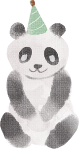 Watercolor Cute Panda