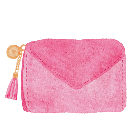 Watercolor Pink Wallet