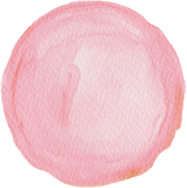 Pink watercolor circle ornament