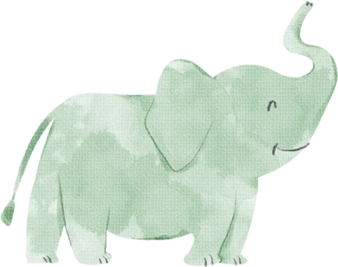 Watercolor Cute Elephant