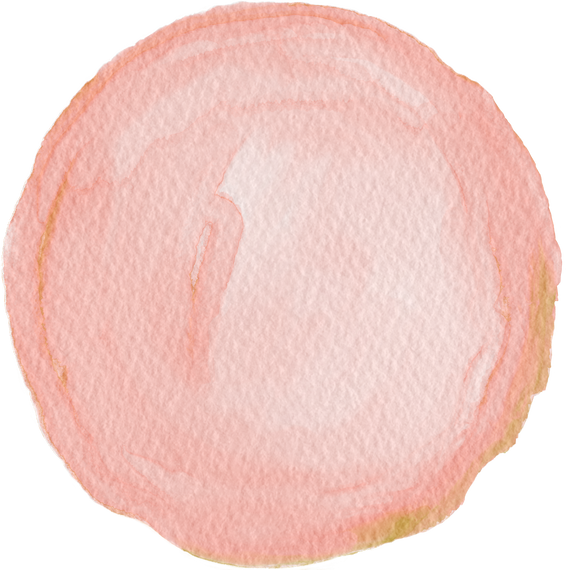 Orange watercolor circle ornament